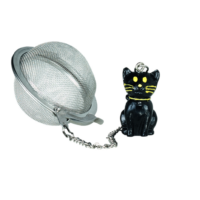 Boule à thé chat noir
