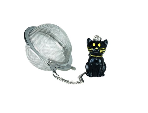 Boule à thé chat noir